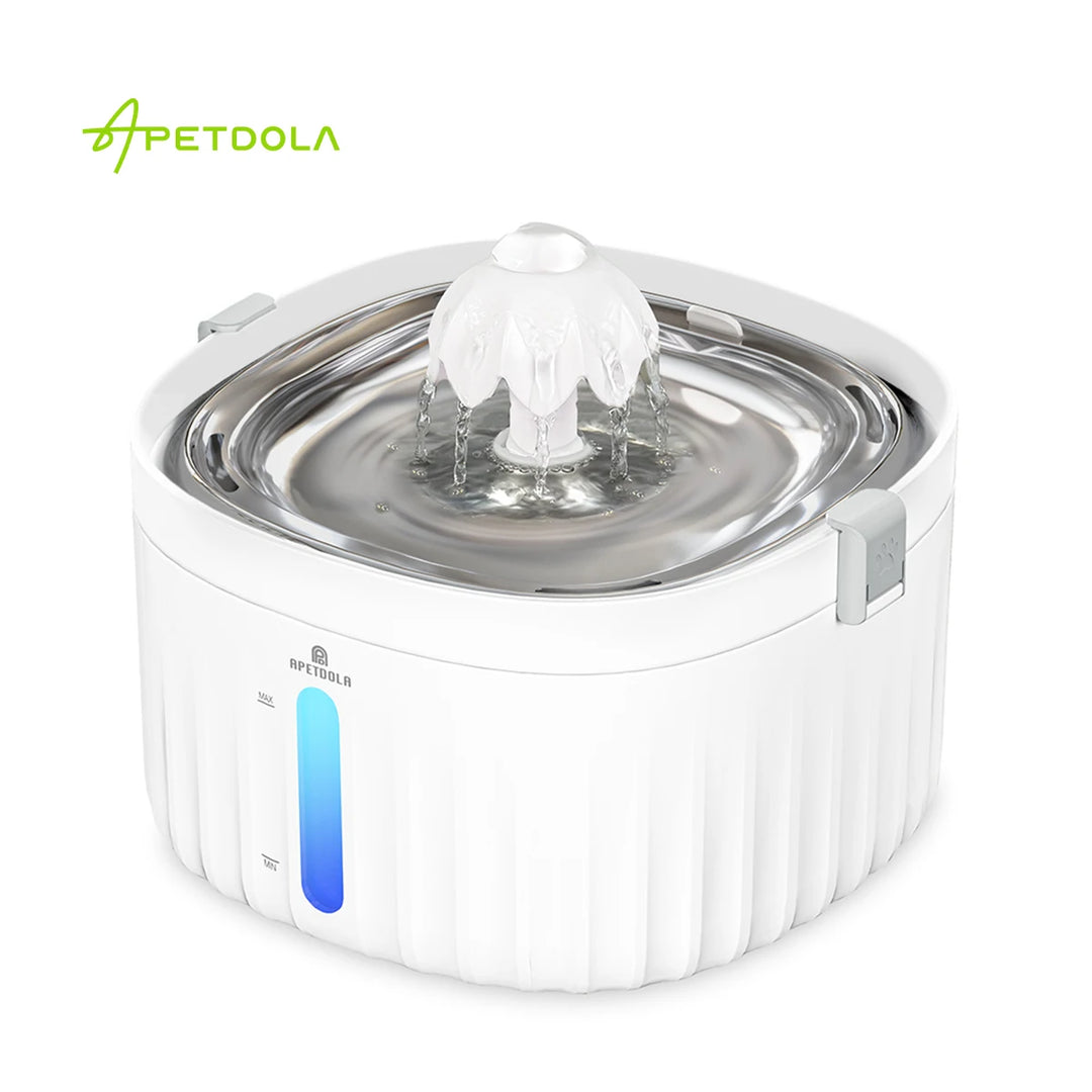 Automatic Cat Water Fountain - Stainless Steel Pet Water Dispenser with 6-Level Filtration System for Cats and Dogs
