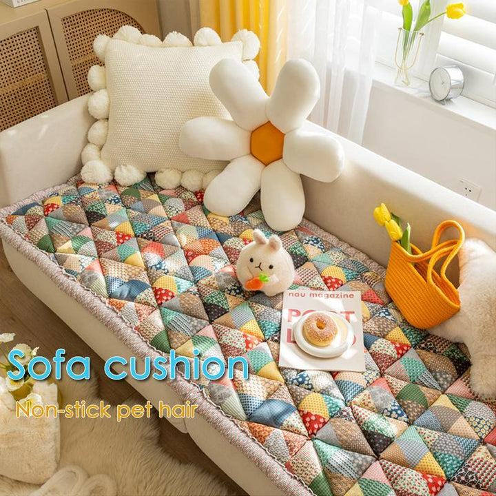 Geometric Pattern Pet Sofa Mat, Soft Comfortable Non-Slip Pet Couch Cushion, Blankets & Pet Supplies, Dog Stuff, Universal Fit