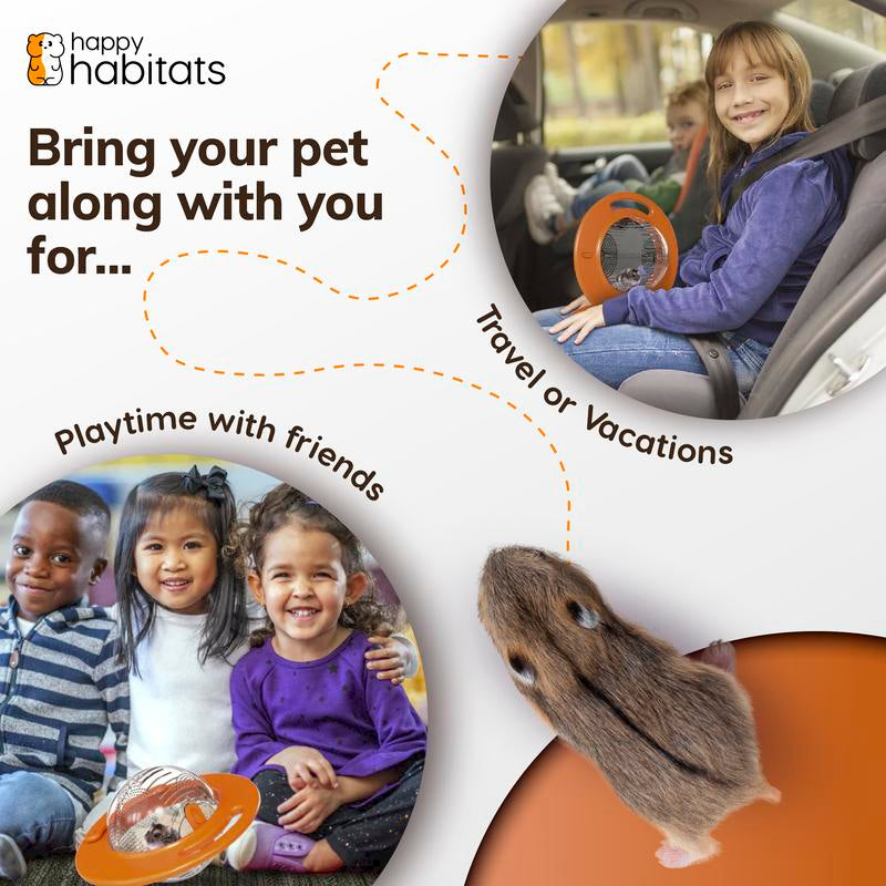 Halo Portable Pet Carrier - Safe & Breathable Hamster Ball for Small Animal Exercise and Travel