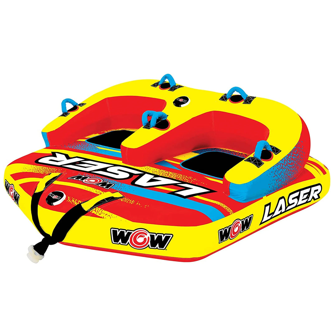 Experience Thrills with the WOW Watersports Laser 3-Person Towable – Perfect for Sitting and Kneeling Fun!