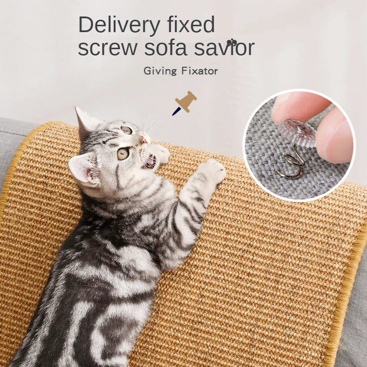 Premium Sisal Cat Scratcher Mat - Nail Sharpening Board for Cats, Furniture Protector for Chairs, Tables & Sofas