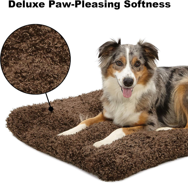Luxurious Plush Dog & Cat Beds for Crates - Machine Washable, Dryer Safe, 1-Year Warranty