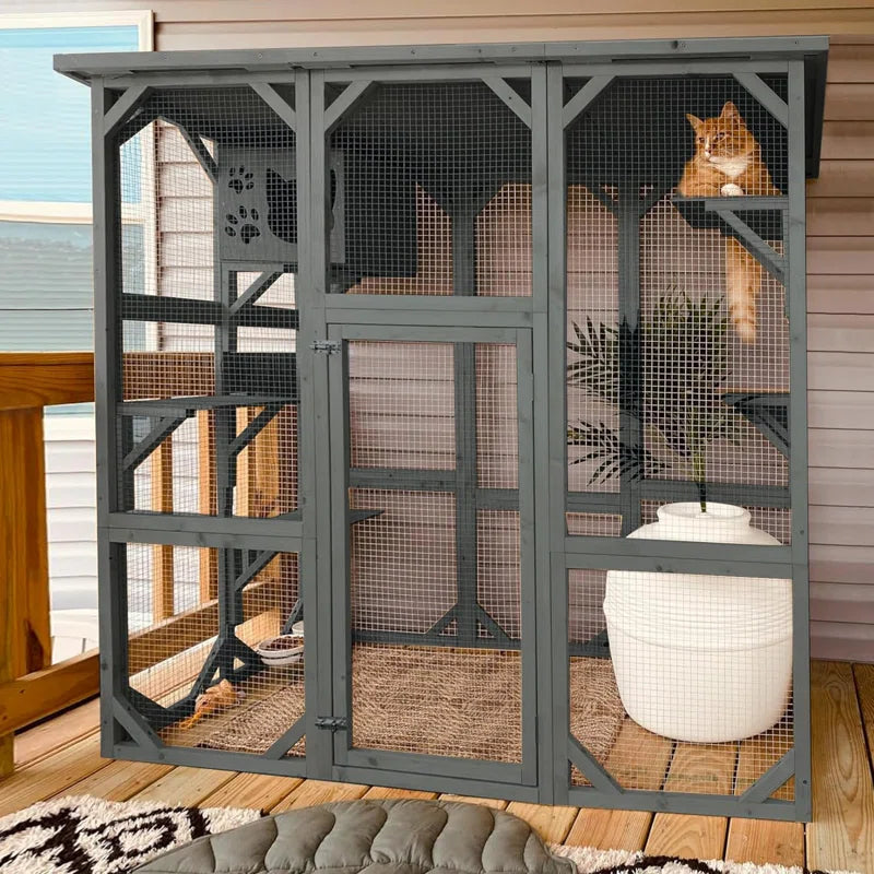 Euretta Large Waterproof Cat Playpen - Perfect for Indoor and Outdoor Fun!